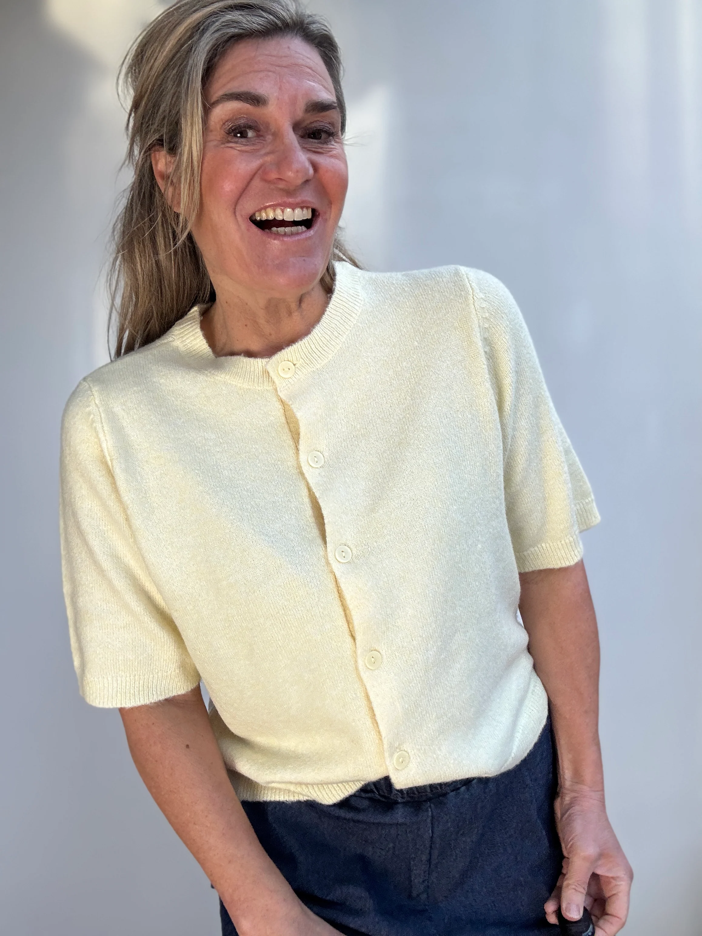 Vest - LIGA 2/4 O-NECK KNIT CARDIGAN - Vila - Image 2
